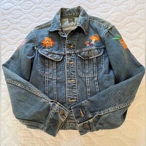 Vintage Lee denim jacket circa 1970’s with hand embroidering